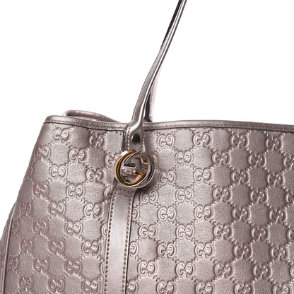 Gucci Metallic Guccissima Large GG Twins Tote Mauve 12 of 12