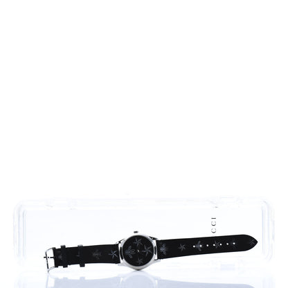 Gucci Stainless Steel Calfskin 38mm G-Timeless Bee Star Hologram Quartz Watch Black 8 of 8