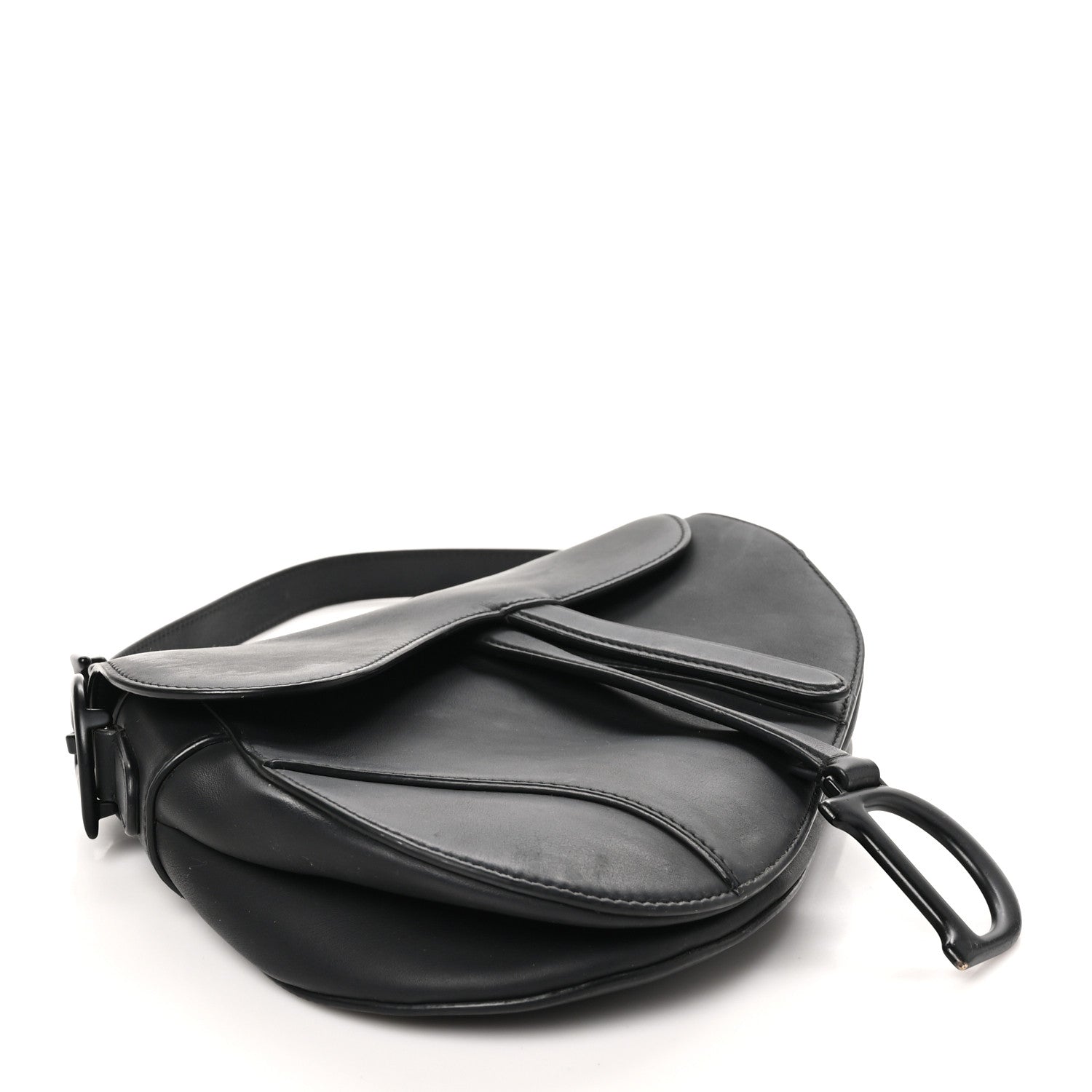 Christian Dior Ultra Matte Calfskin Saddle Bag Black 4 of 13