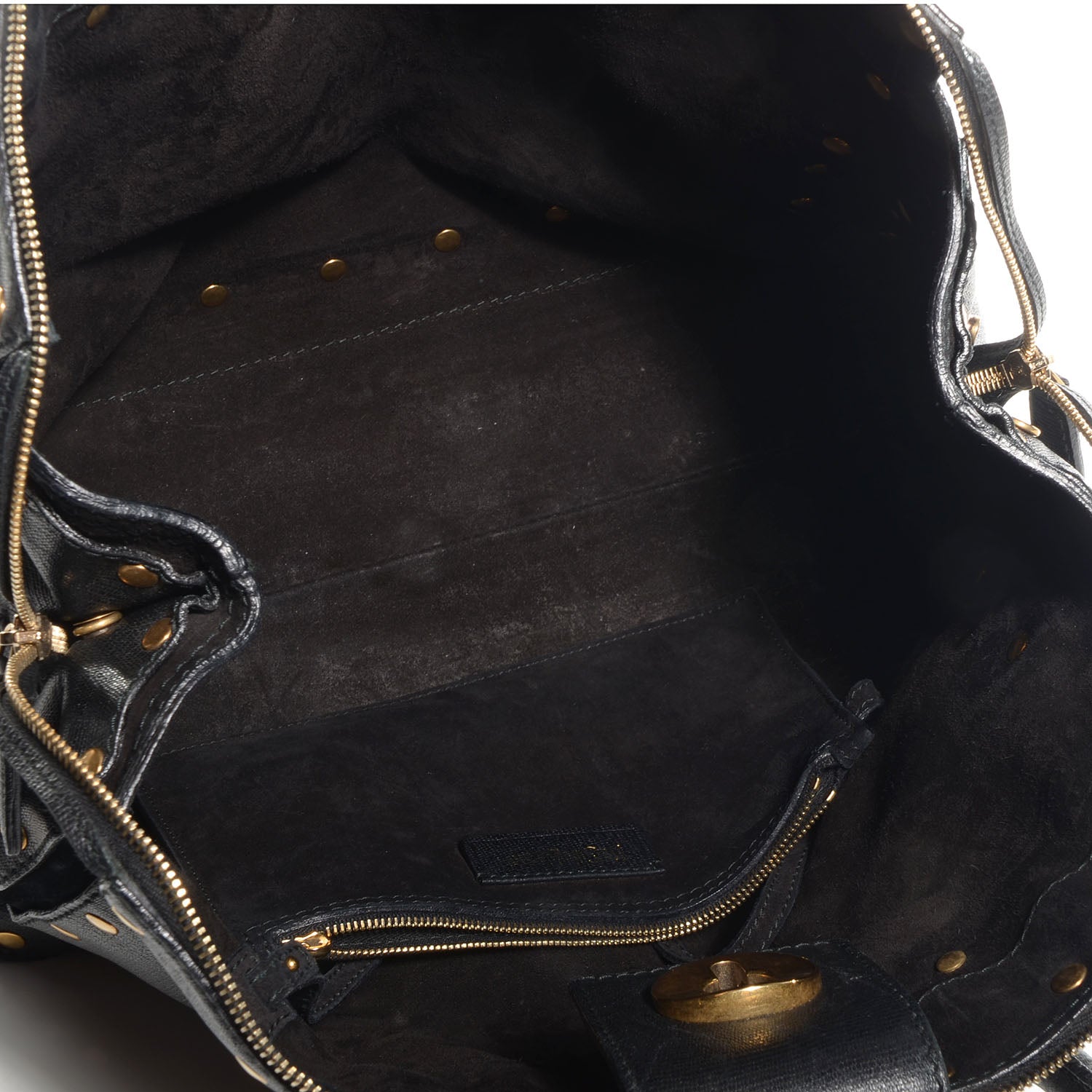 Saint Laurent Leather Muse Studded Cabas Black 5 of 9