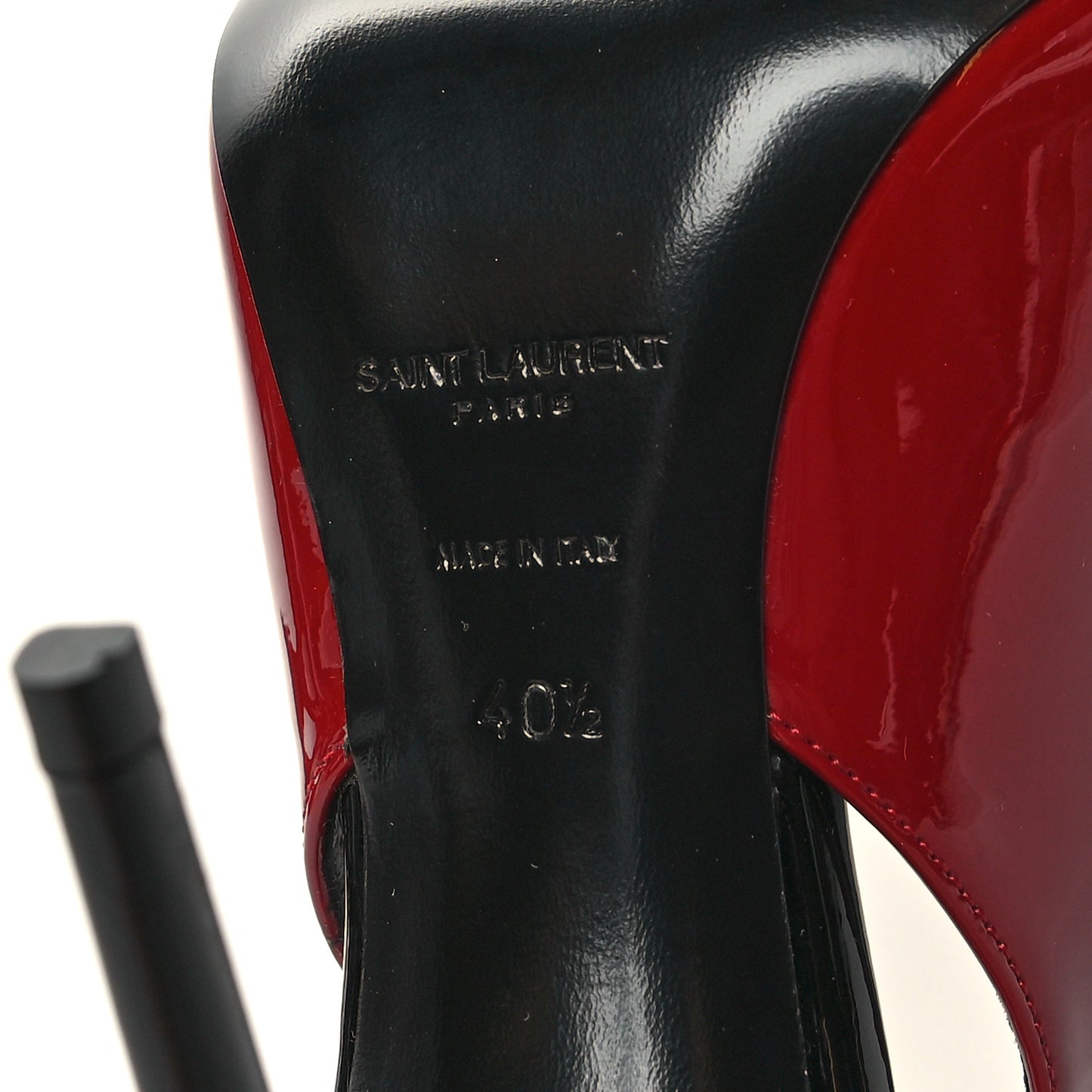 Patent Calfskin Zoe 105 Slingback Pump 40.5 Red