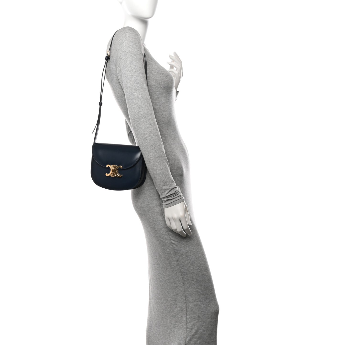 Shiny Calfskin Teen Besace Navy Blue