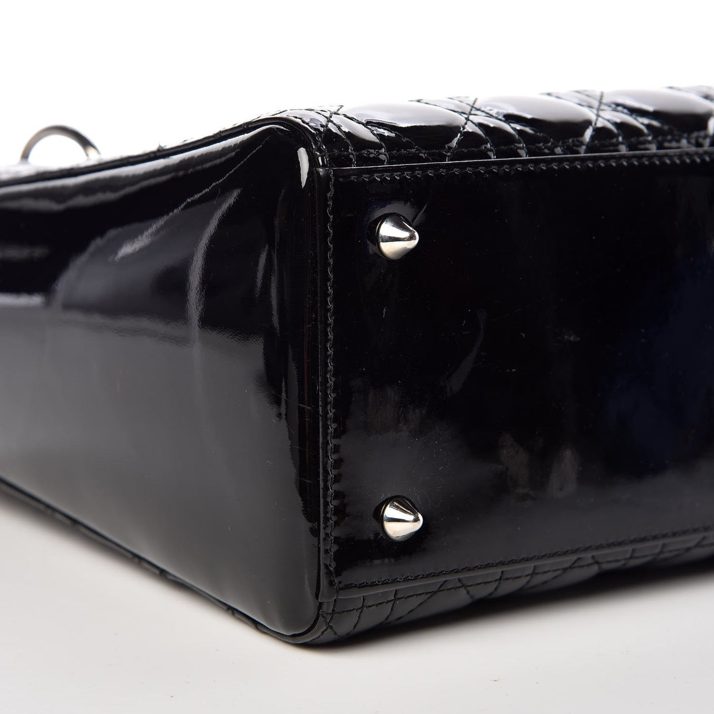 Patent Cannage Medium Lady Dior Black