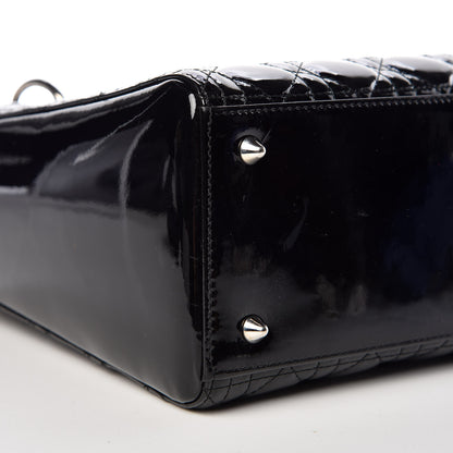 Christian Dior Patent Cannage Medium Lady Dior Black 7 of 12