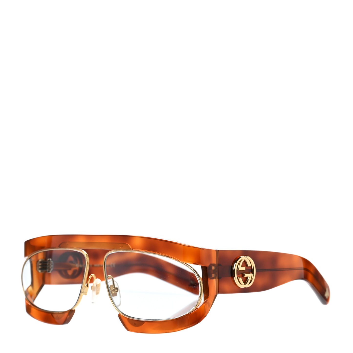 Oval Sunglasses GG0233S Tortoiseshell Gold