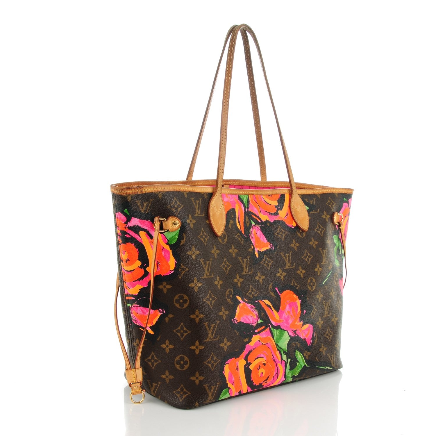 Louis Vuitton Monogram Roses Neverfull MM 3 of 10