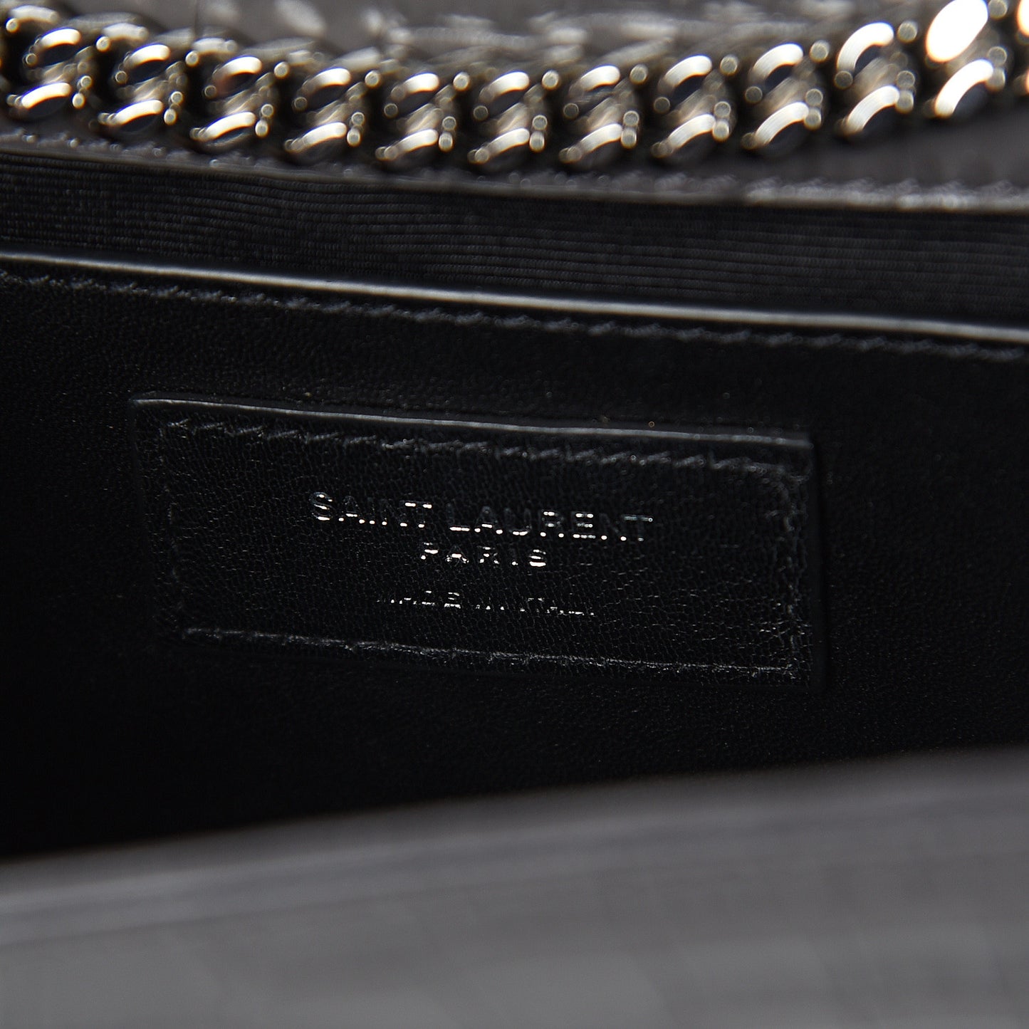 Calfskin Crocodile Embossed Medium Classic Monogram Kate Tassel Satchel Storm