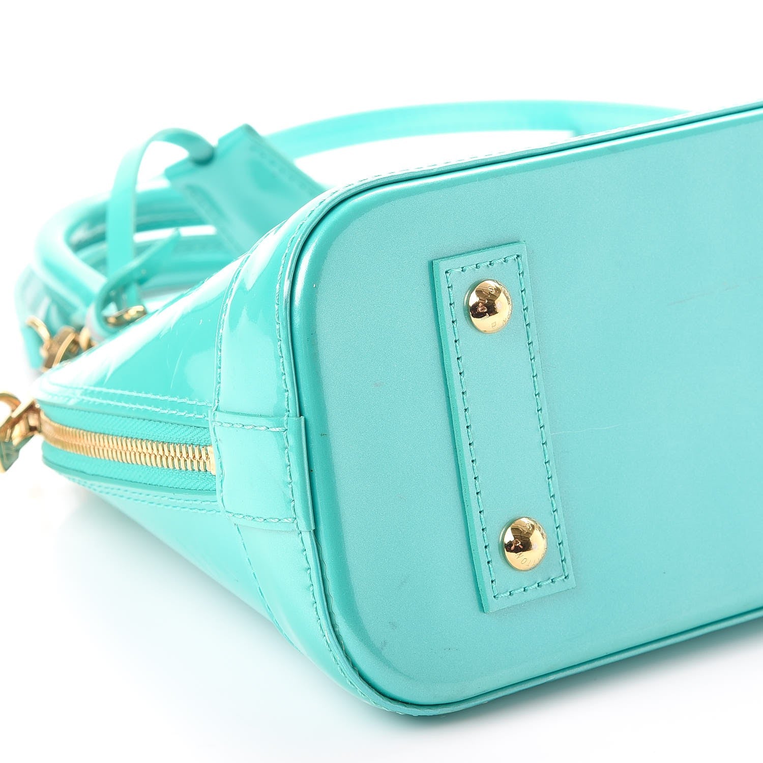 Louis Vuitton Vernis Alma BB Blue Lagon 11 of 13