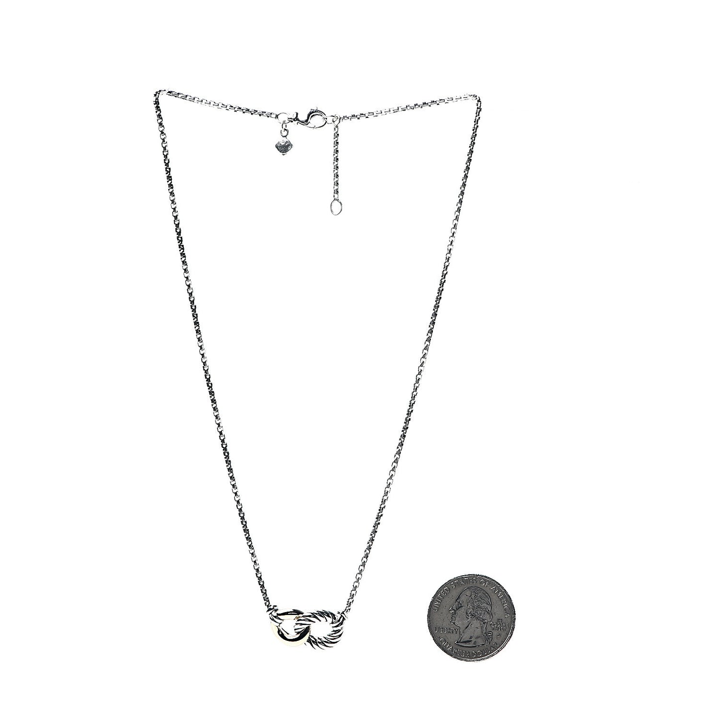 Sterling Silver 18K Yellow Gold Belmont Pendant Necklace