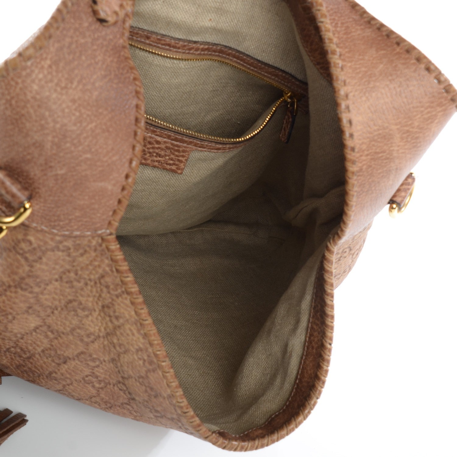 Gucci Guccissima Large New Jackie Shoulder Bag Natural Brown 7 of 11