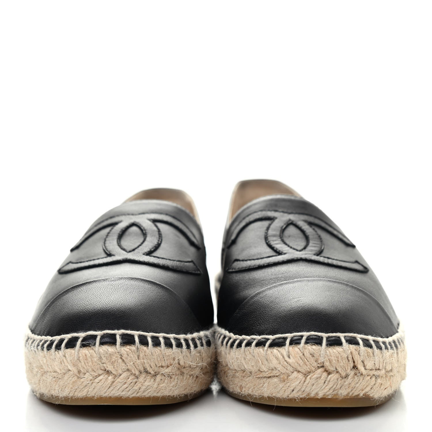 Chanel Lambskin CC Espadrilles 39 Black 2 of 4