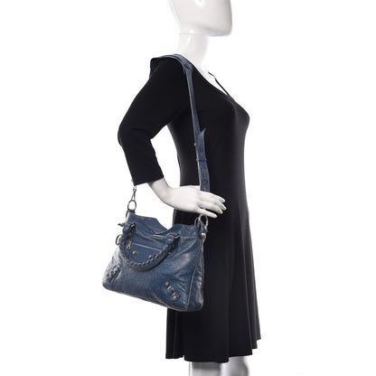 Balenciaga Agneau Giant 12 Silver Hardware Town Bleu Cobalt Bleu Electric 2 of 13