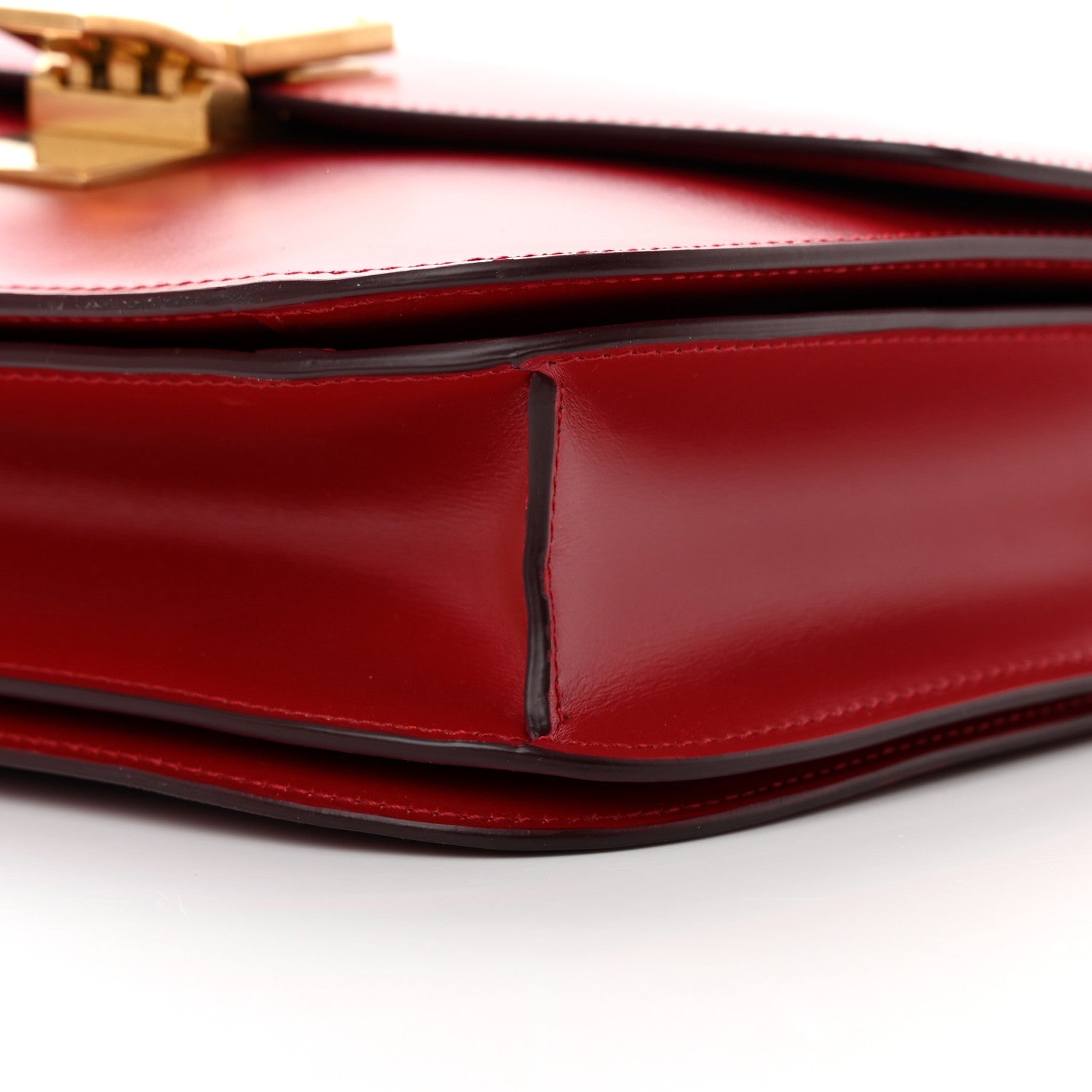 Celine Box Calfskin Medium Classic Box Flap Bag Red 10 of 14