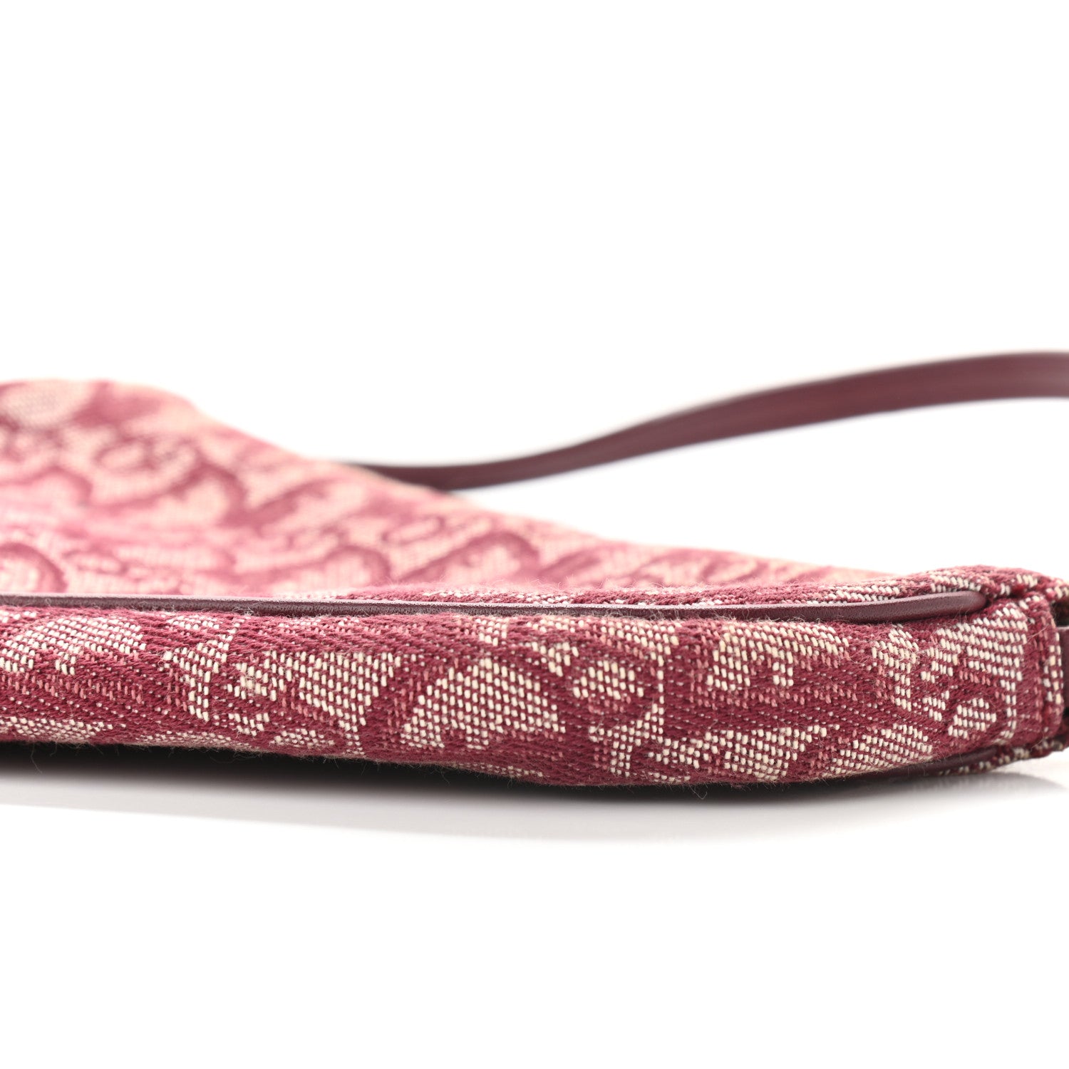 Christian Dior Monogram Mini Saddle Pochette Burgundy 8 of 9