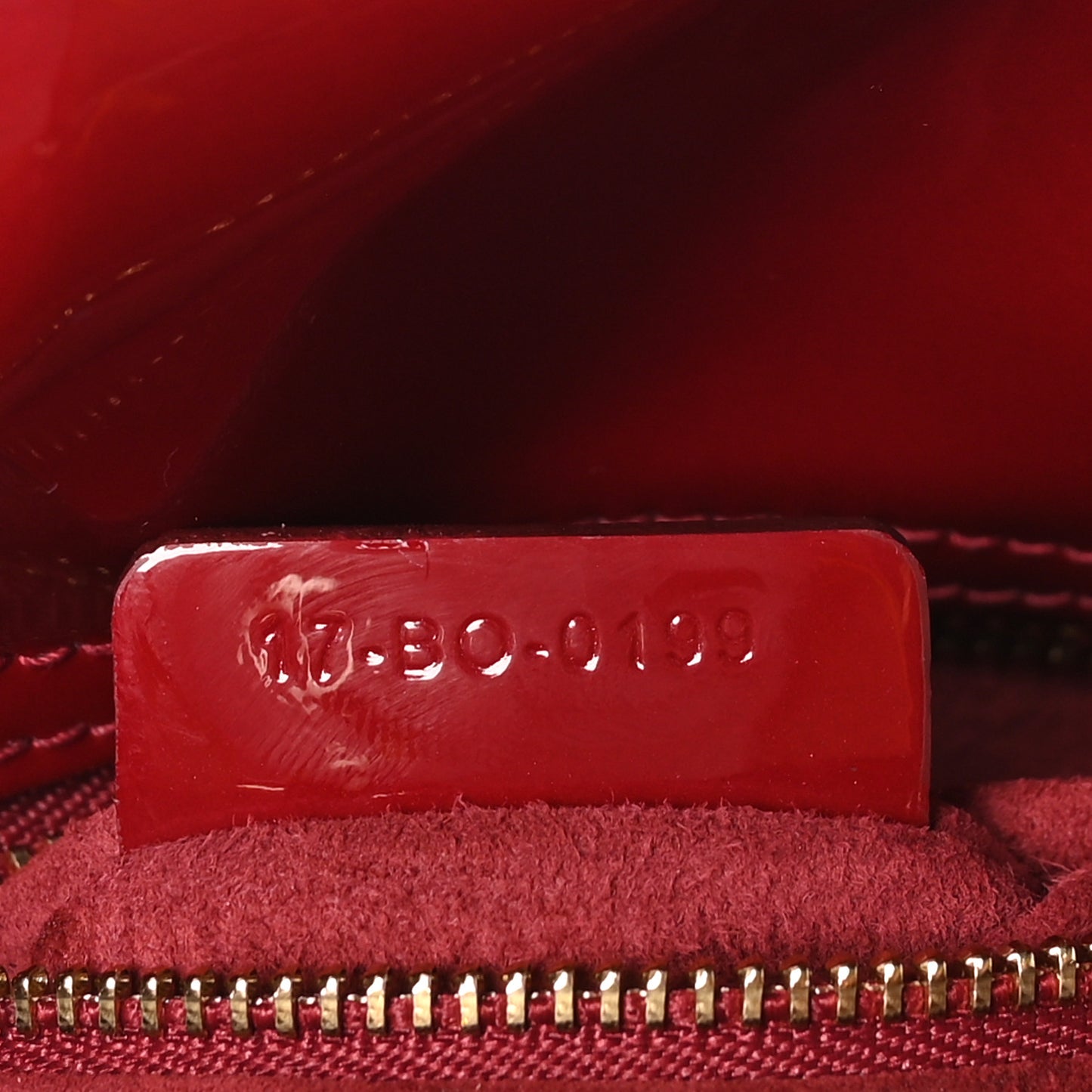 Patent Cannage Mini Lady Dior Rouge Cerise