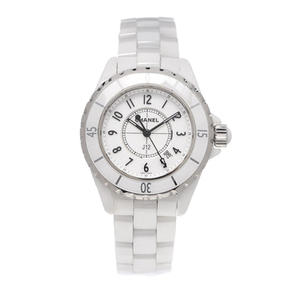 Chanel Stainless Steel Ceramic 33mm J12 Quartz Watch White 1 of 6