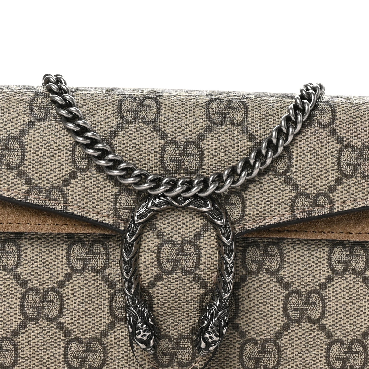GG Supreme Monogram Super Mini Dionysus Shoulder Bag Taupe