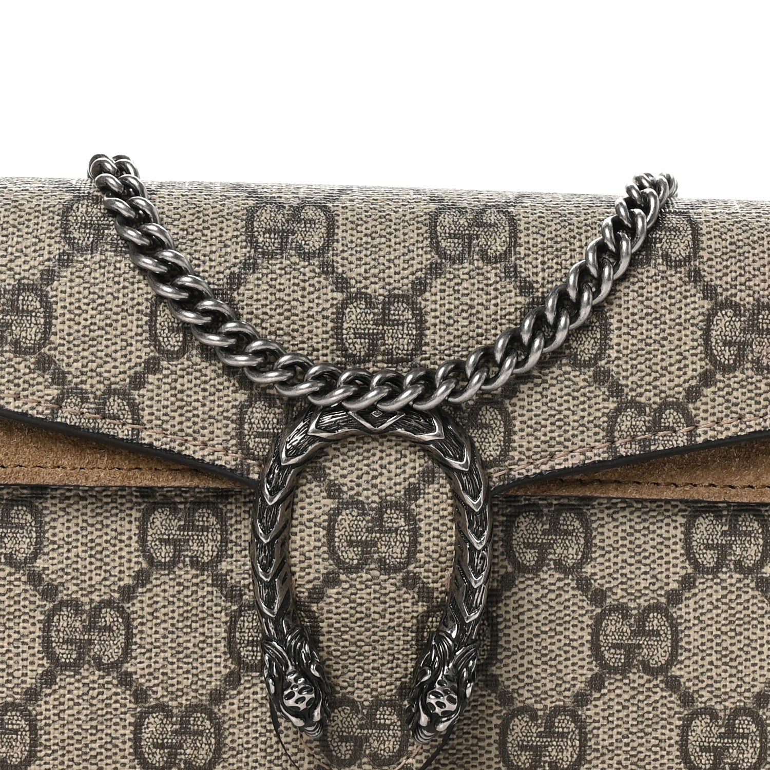 Gucci GG Supreme Monogram Super Mini Dionysus Shoulder Bag Taupe 7 of 9