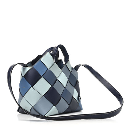 Loewe Calfskin Woven Small The Surplus Collection Basket Bag Steel Crystal 3 of 11