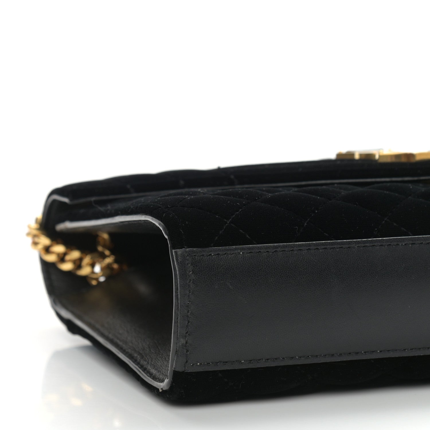 Saint Laurent Velvet Tri-Quilt Monogram Medium College Bag Black 9 of 14