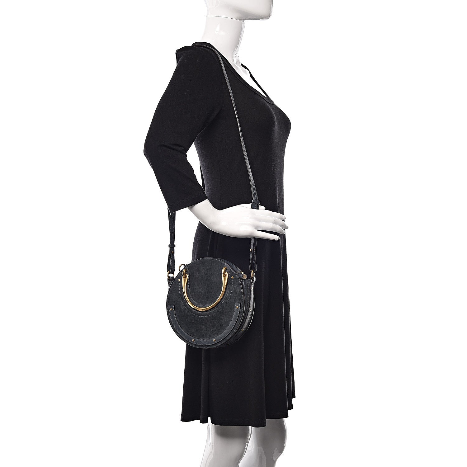 Chloe Goatskin Suede Small Pixie Bag Silver Blue 2 of 11