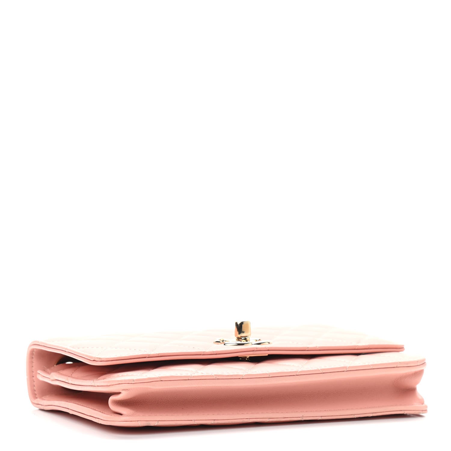 Chanel Lambskin Quilted Trendy CC Wallet On Chain WOC Pink 4 of 12