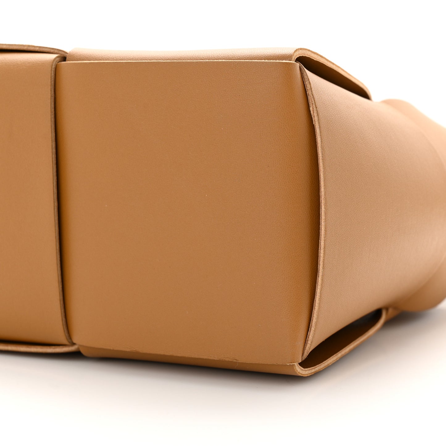 Nappa Maxi Intrecciato Small Arco Tote Caramel