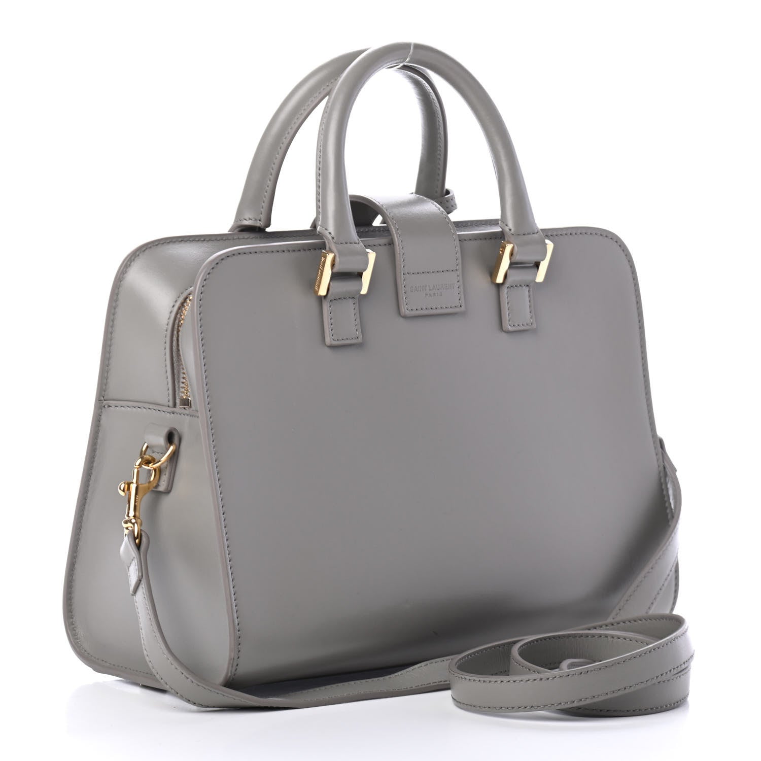 Saint Laurent Calfskin Monogram Baby Cabas Oyster Grey 2 of 4