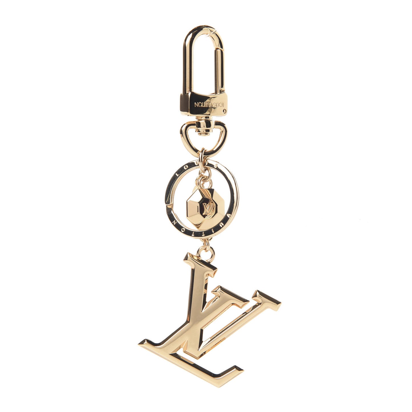 LV Facettes Bag Charm Key Holder Gold