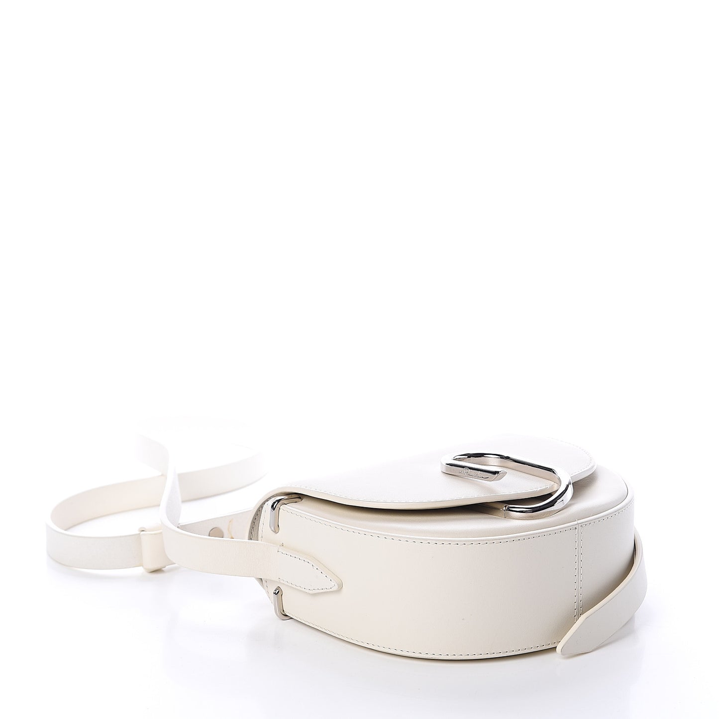 3.1 Calfskin Alix Saddle Crossbody Bag Off White