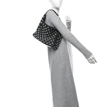 Khaite Pebbled Sport Calfskin Studded Elena Black 2 of 9