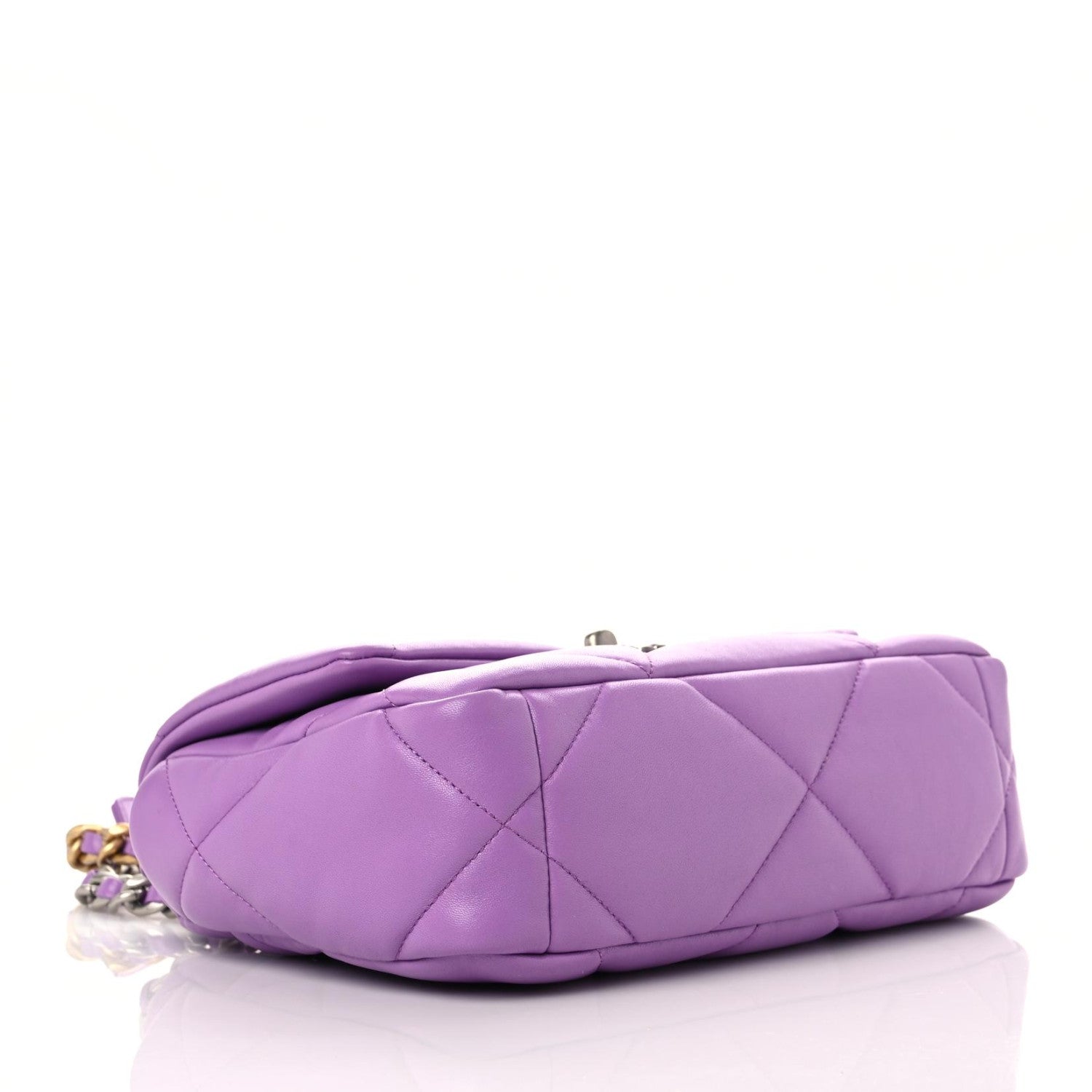 Chanel Lambskin Quilted Medium Chanel 19 Flap Light Purple 3 of 8