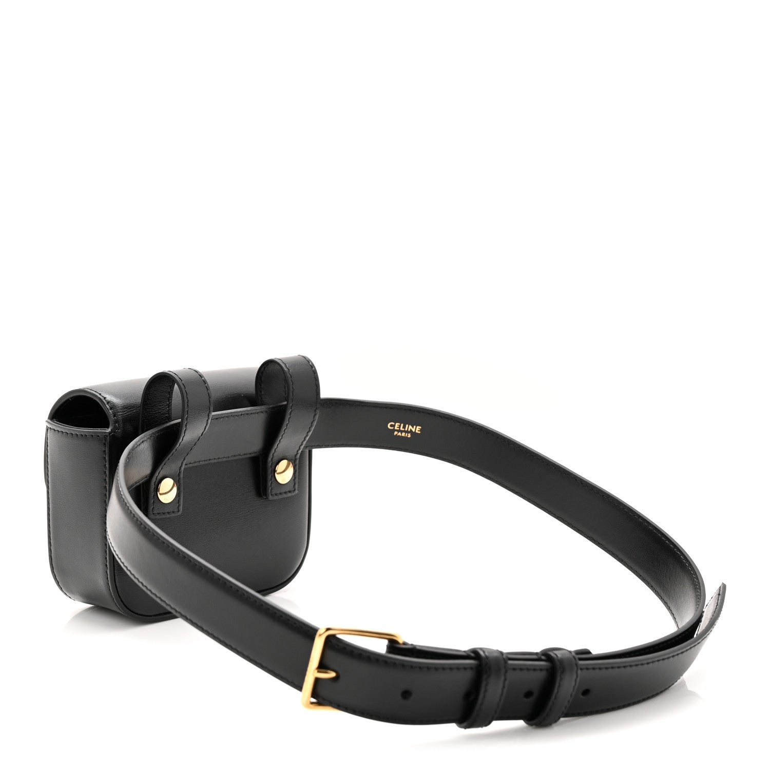 Celine Shiny Calfskin Mini Claude Belt Bag 75 30 Black 3 of 11