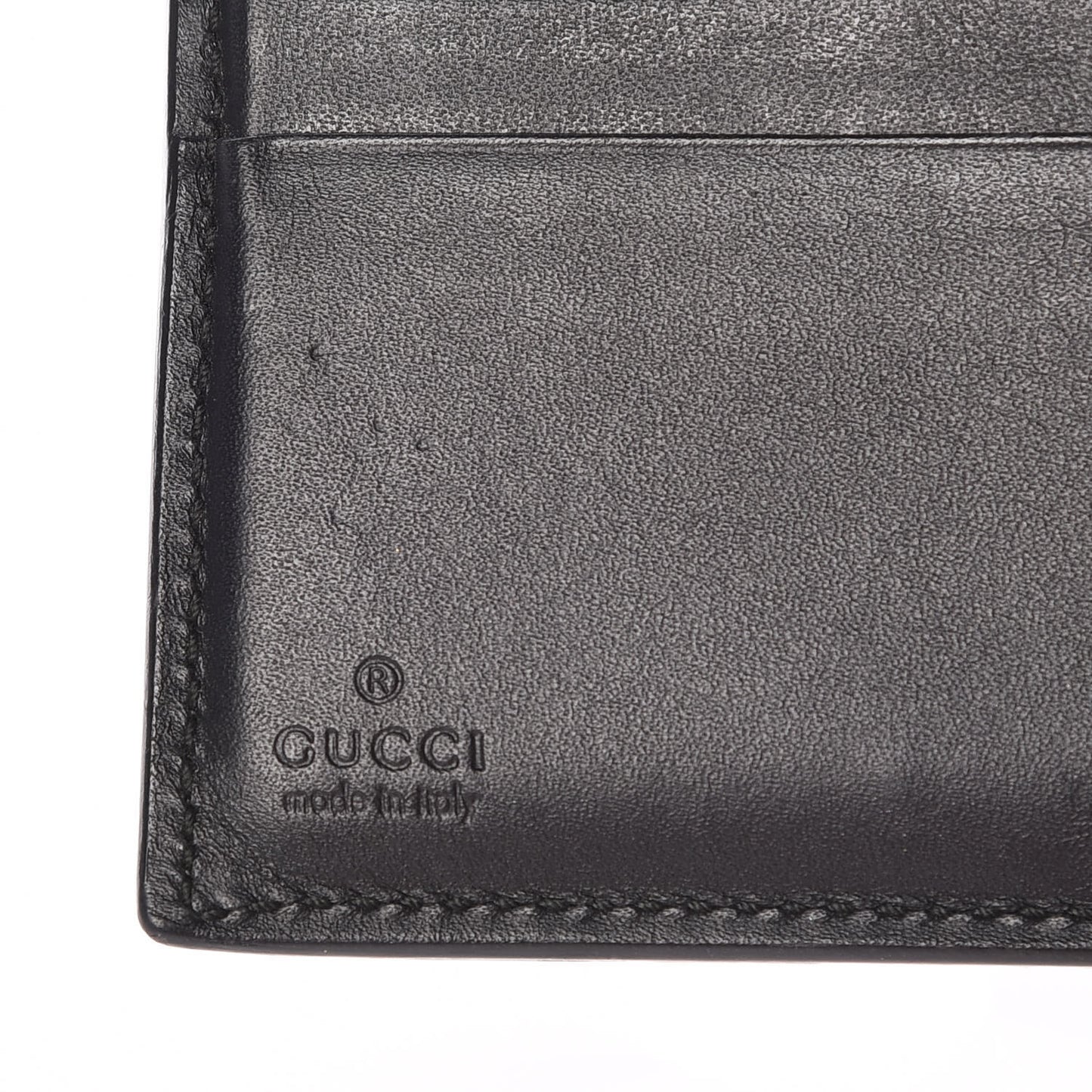 GG Supreme Monogram Pearl Studded French Wallet Black