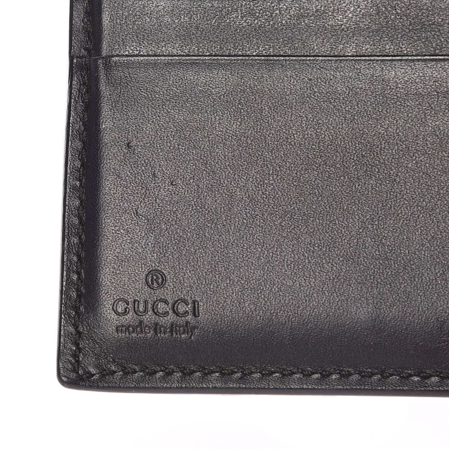 Gucci GG Supreme Monogram Pearl Studded French Wallet Black 6 of 13