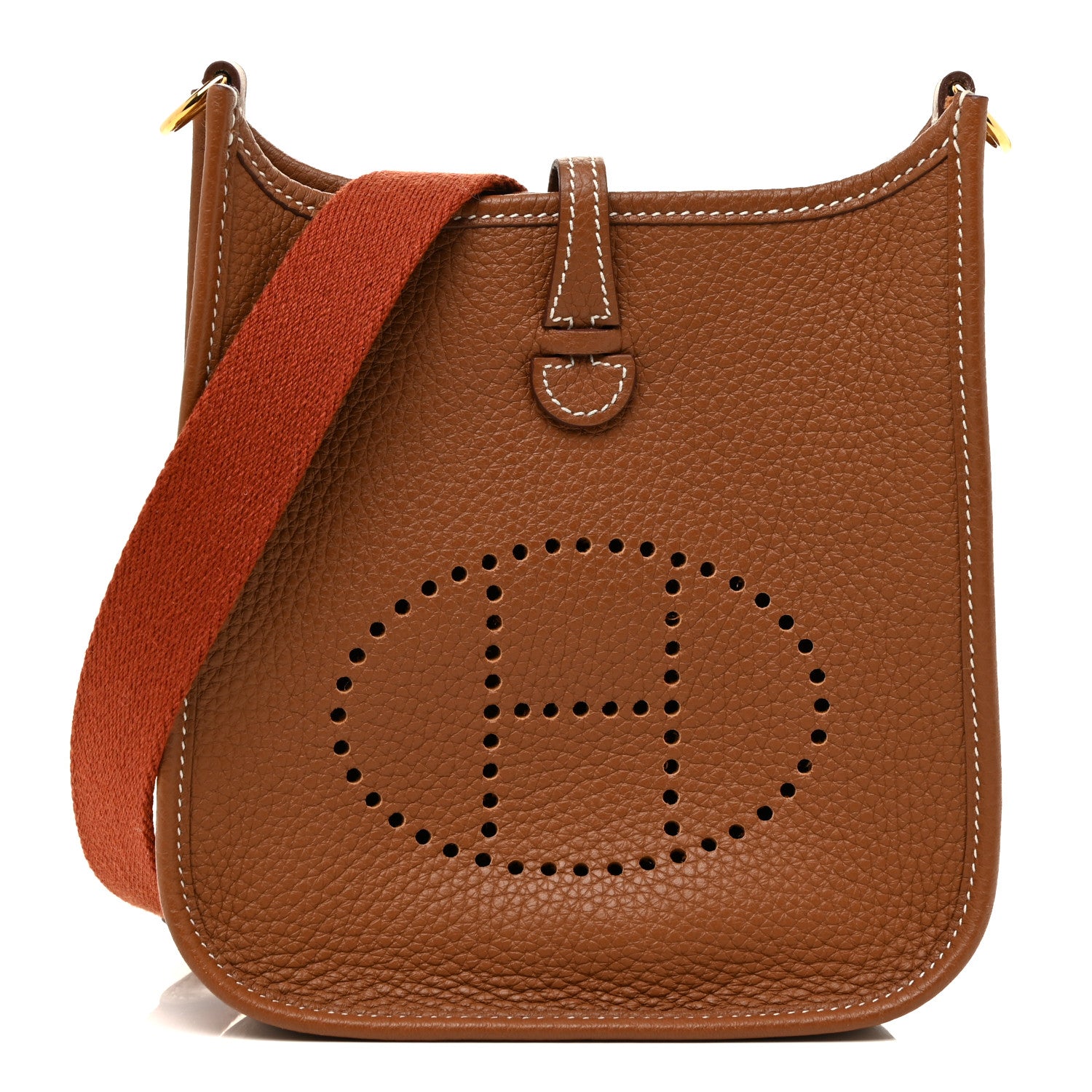 Hermes Taurillon Clemence Amazone Evelyne TPM Gold Cuivre 1 of 11