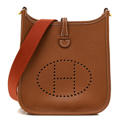 Hermes Taurillon Clemence Amazone Evelyne TPM Gold Cuivre 1 of 11