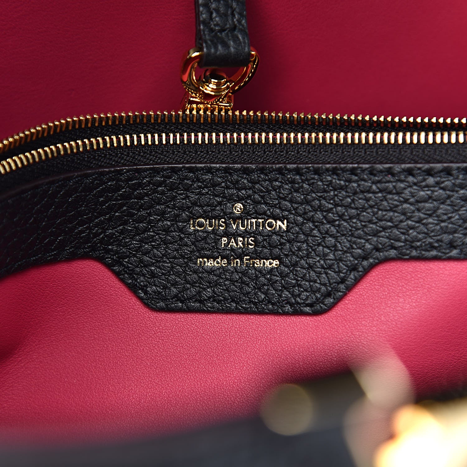 Louis Vuitton Taurillon Capucines MM Black 6 of 11