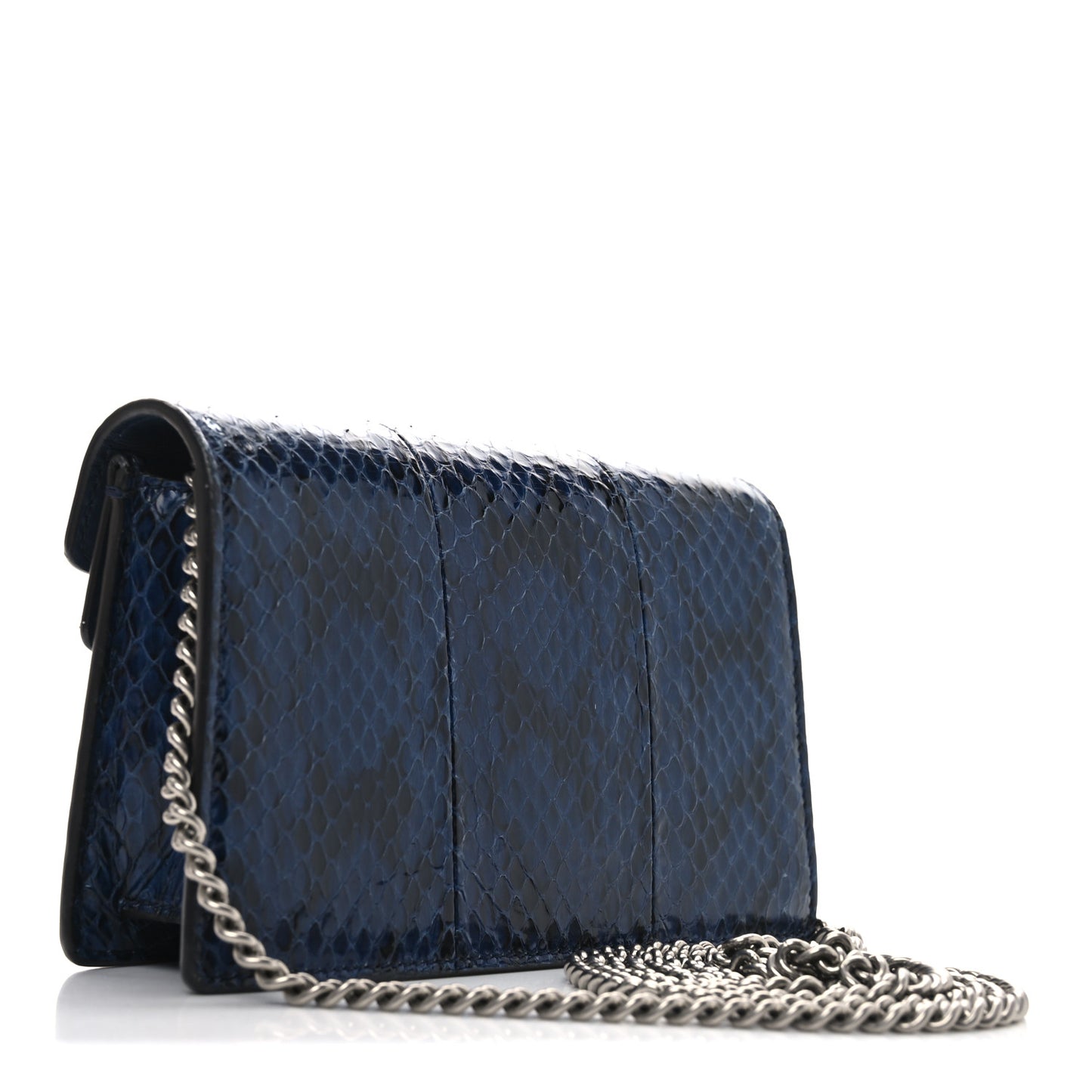 Snakeskin Super Mini Dionysus Shoulder Bag Blue