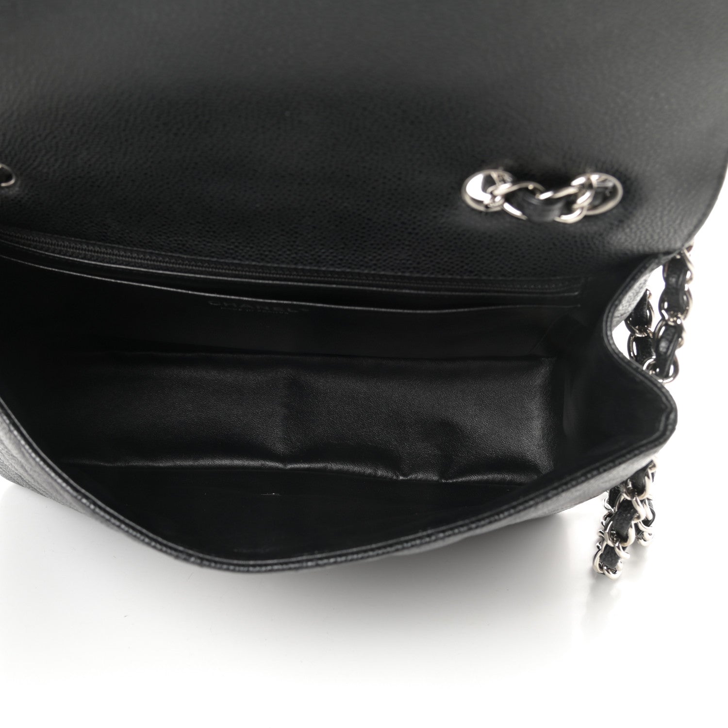 Chanel Caviar Quilted Jumbo Single Flap Black 5 of 11
