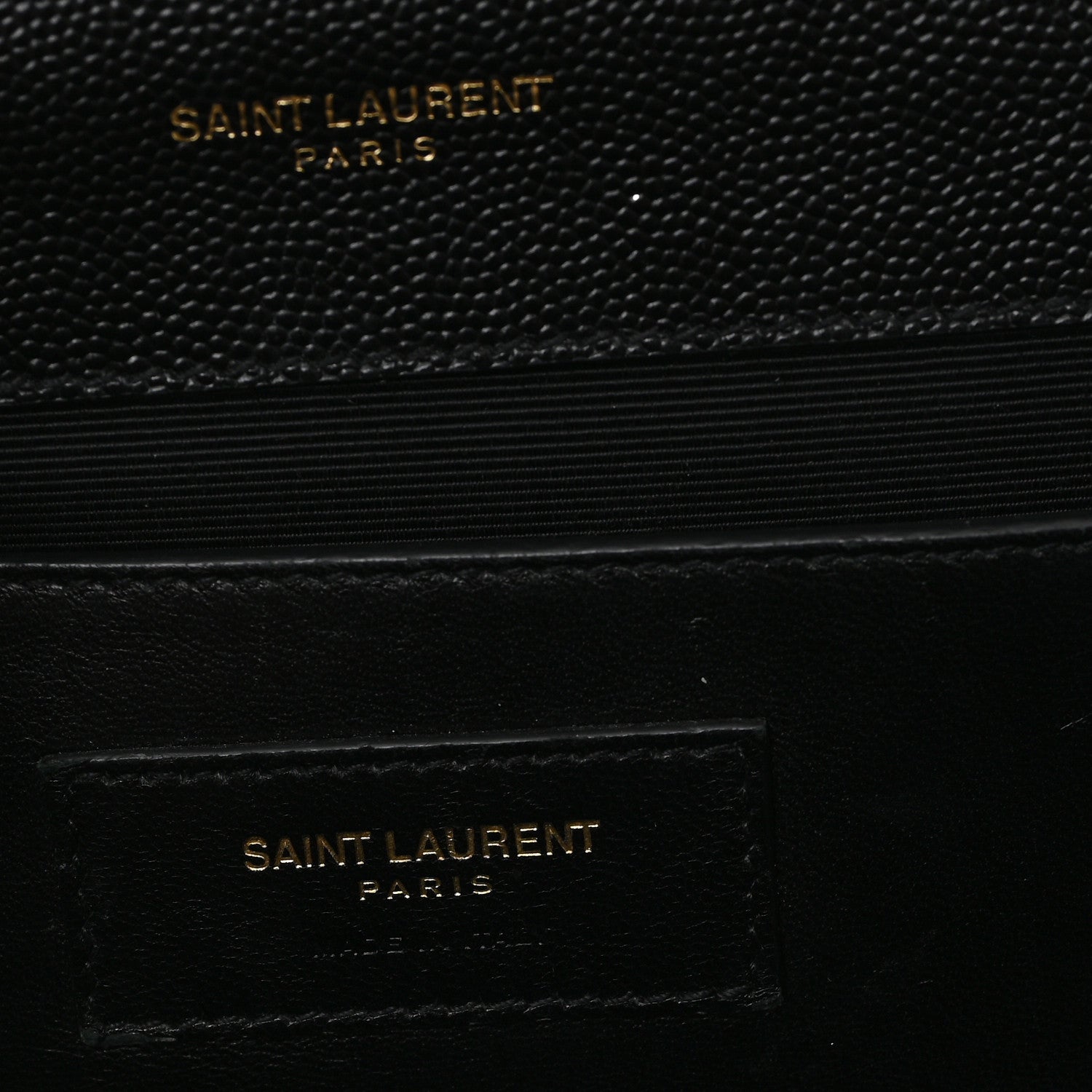 Saint Laurent Grain De Poudre Matelasse Chevron Medium Monogram Satchel Black 6 of 11