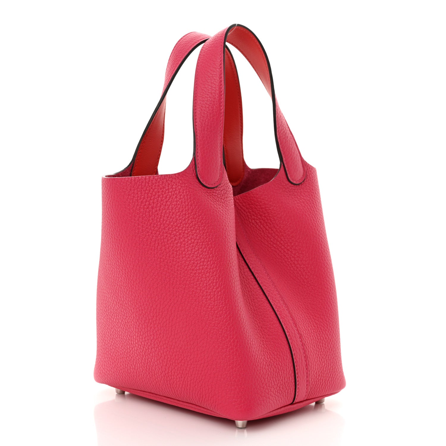 Hermes Taurillon Clemence Swift Eclat Picotin Lock 18 PM  Rose Mexico Rouge De Coeur 3 of 11