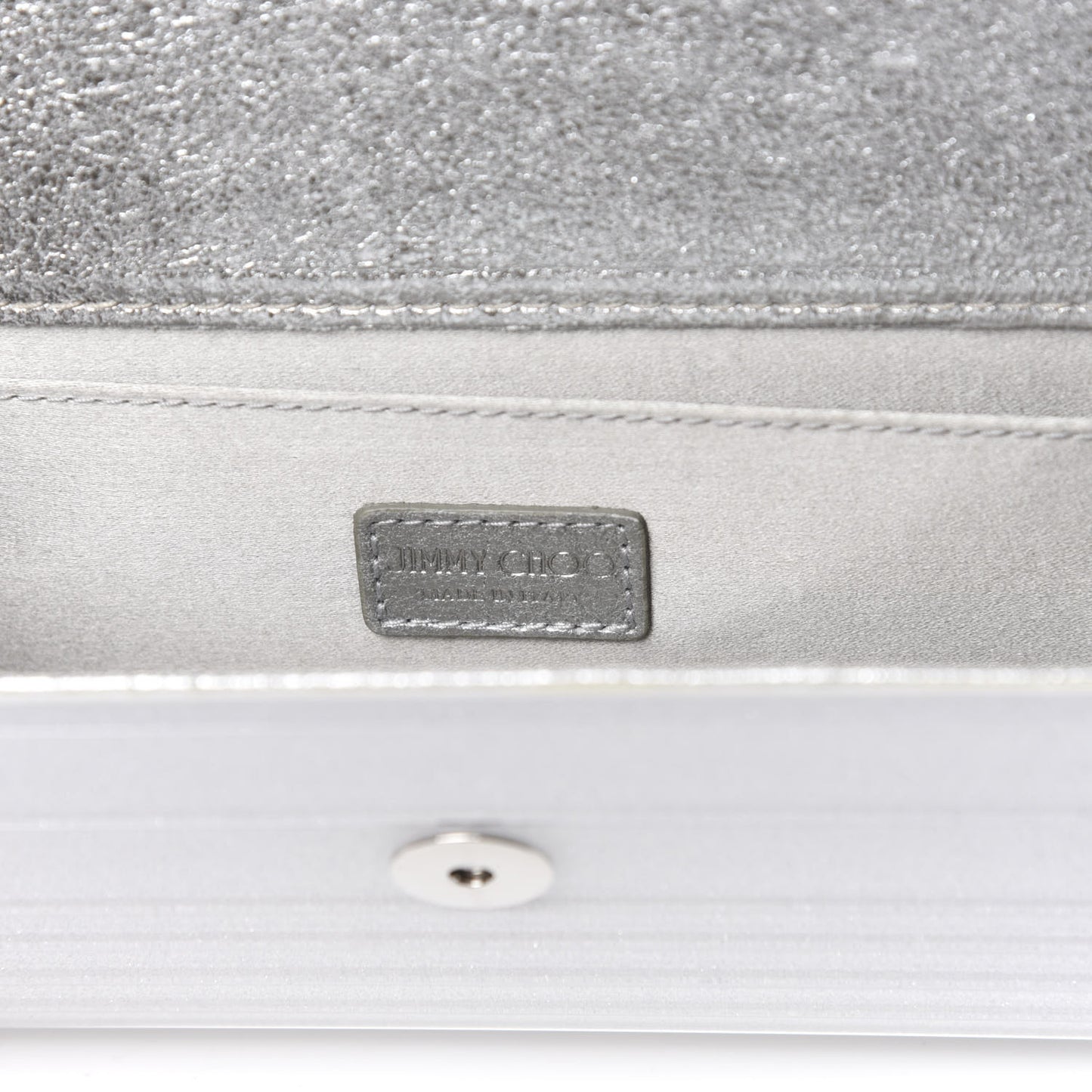 Acrylic Glitter Sweetie Clutch White
