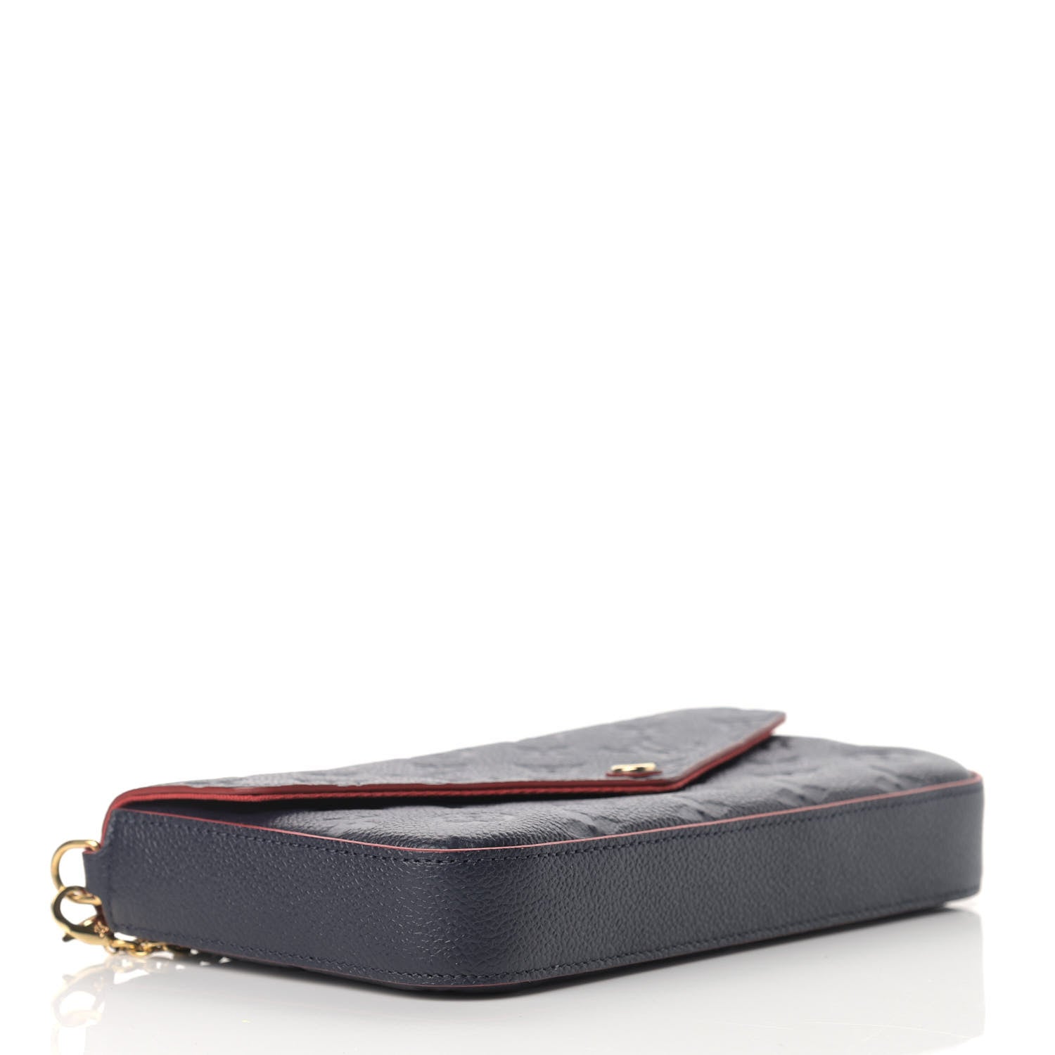 Louis Vuitton Empreinte Pochette Felicie Chain Wallet Marine Rouge 5 of 14