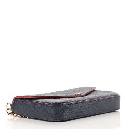 Louis Vuitton Empreinte Pochette Felicie Chain Wallet Marine Rouge 5 of 14