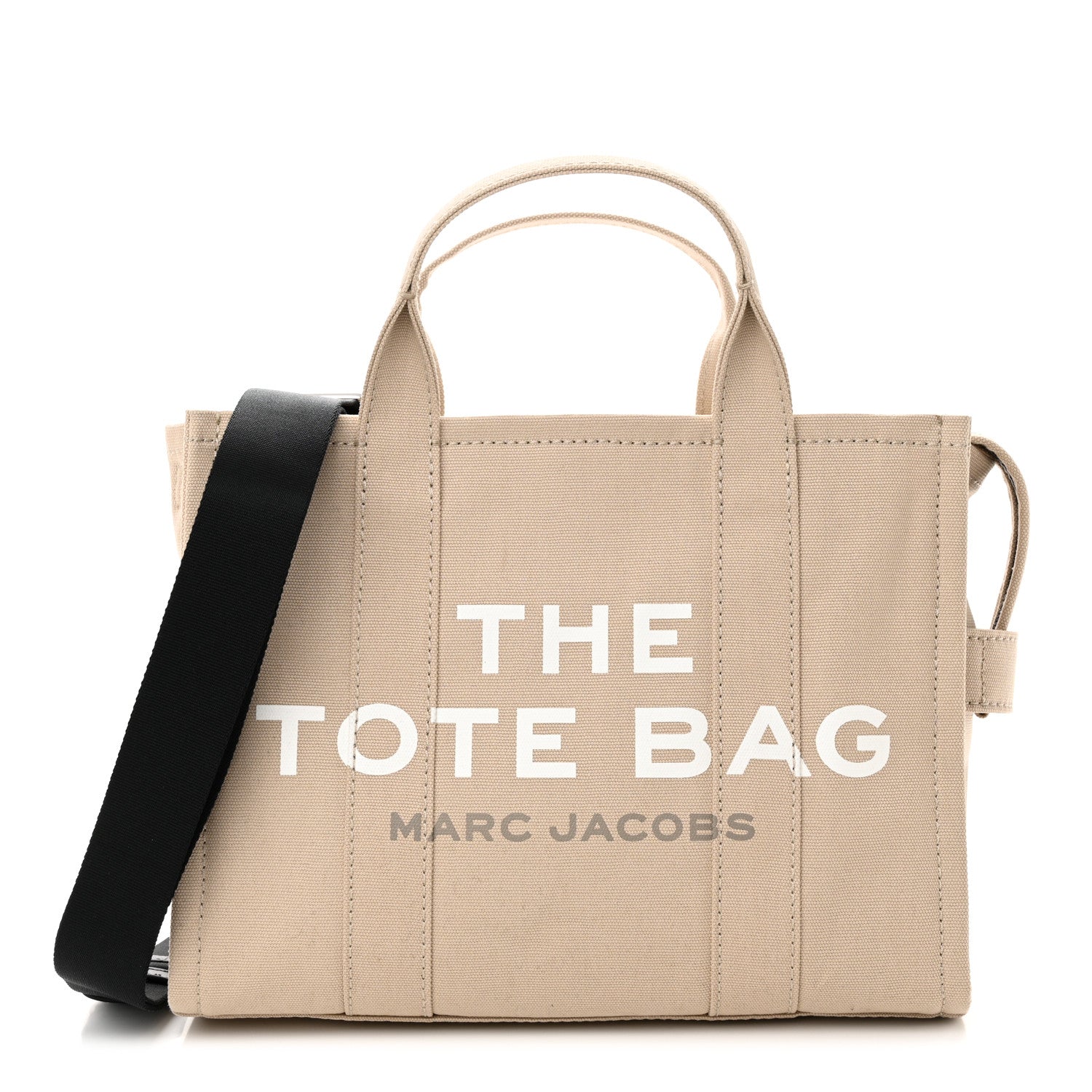 Marc Jacobs Cotton Canvas Medium The Traveler Tote Bag Beige 1 of 10