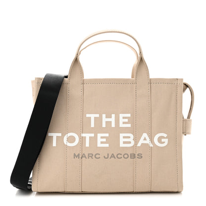 Marc Jacobs Cotton Canvas Medium The Traveler Tote Bag Beige 1 of 10