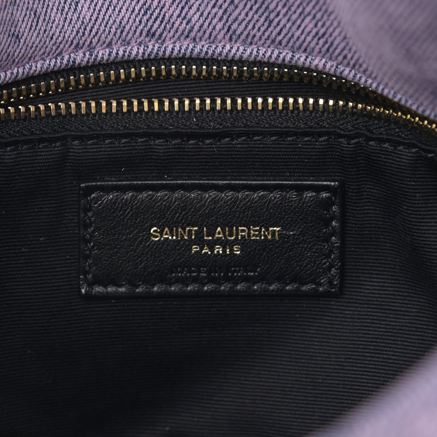 Saint Laurent Denim Quilted Medium Loulou Puffer Monogram Chain Satchel Bleached Lilac 6 of 10