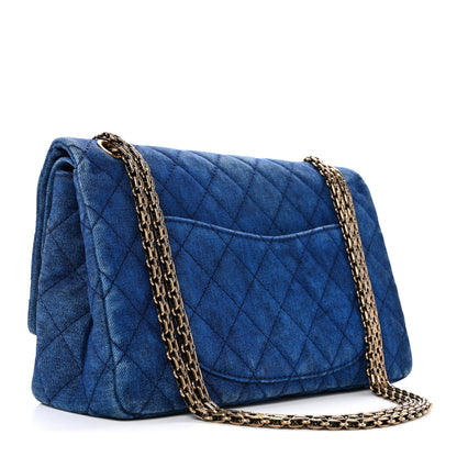 Chanel Denim Quilted 2.55 Reissue 226 Double Flap Blue 3 of 13