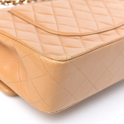 Chanel Lambskin Quilted Medium Double Flap Beige 11 of 14